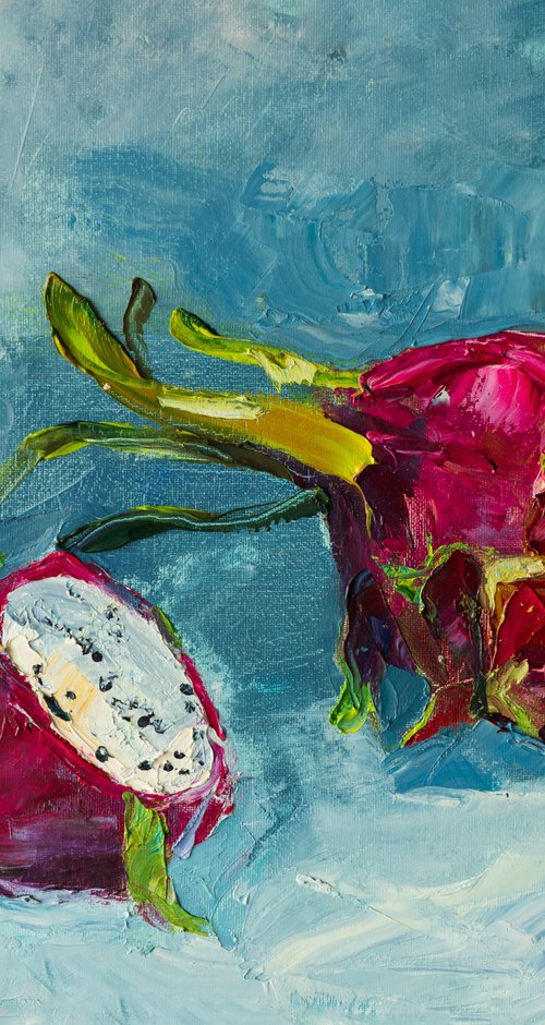 Dragon Fruit Still Life Art by Mily Art