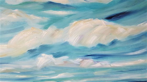 Big Blue Horizon - semi abstract seascape