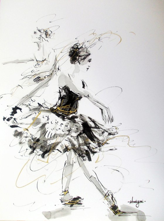 Ballerina  ink drawing series