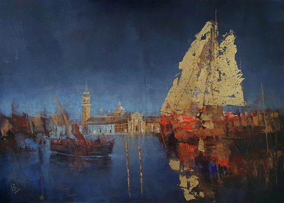 " Harbor of destroyed dreams - Venetian Nocturne "