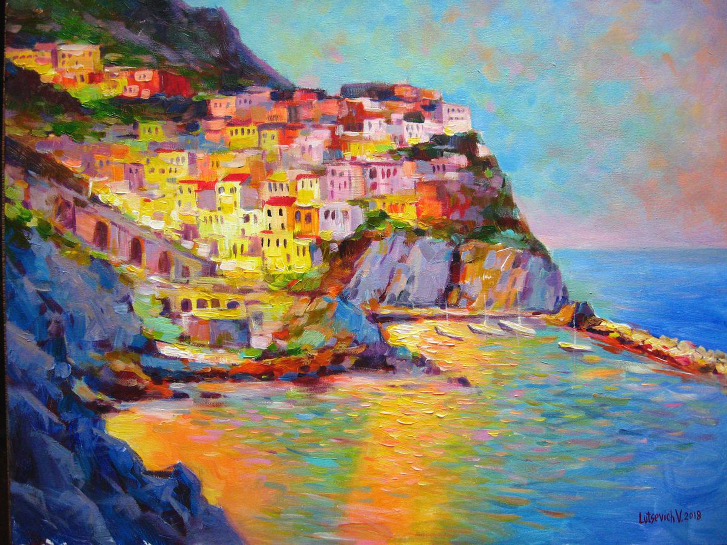 Cinque Terre By Vladimir Lutsevich Artfinder