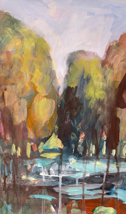 Autumn Pond by Elizabeth Anne Fox