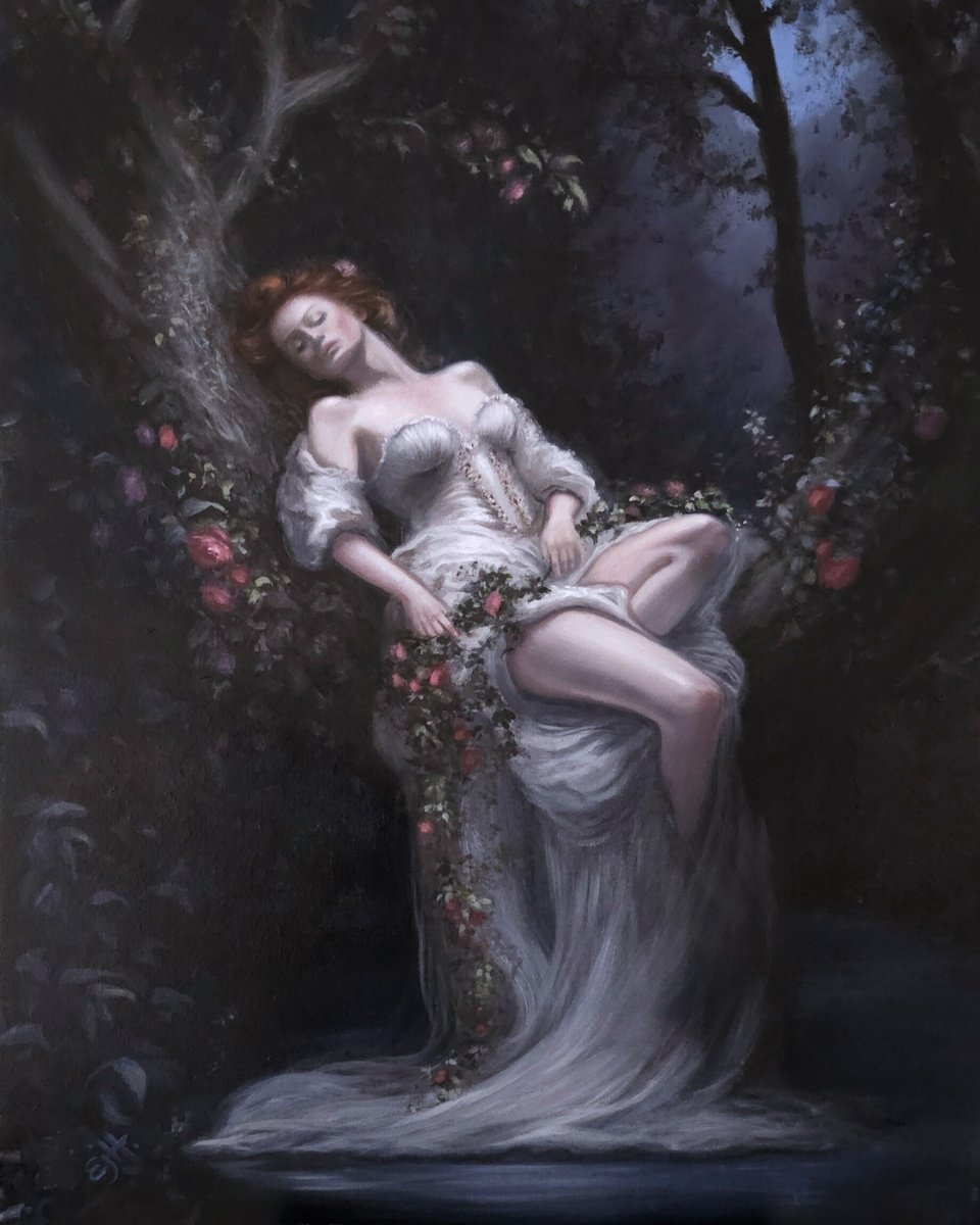 Photorealistic Portrait Oil Painting By Ellisa Hague, 16 X 20, Titania, Original Artwork