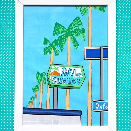 Los Angeles Street Corner 1 - Painting on Unframed A3 Paper