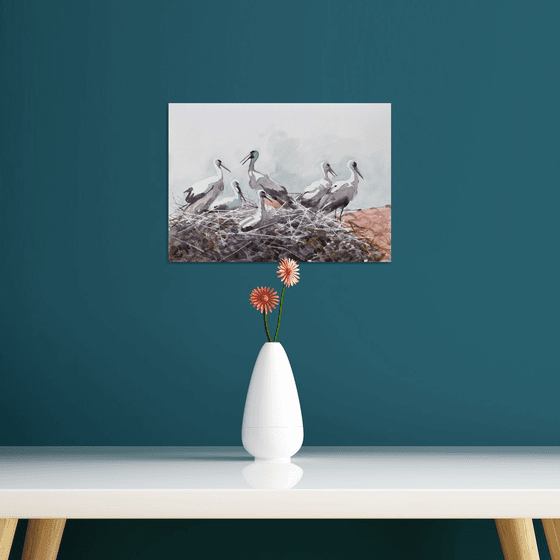 Storks in the nest 2