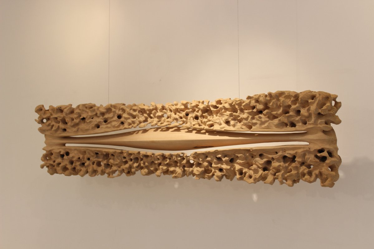 Abstract Relief By Vania Dimitrova & Svetoslav, 62 X 15", "The Beginning", Original Artwork