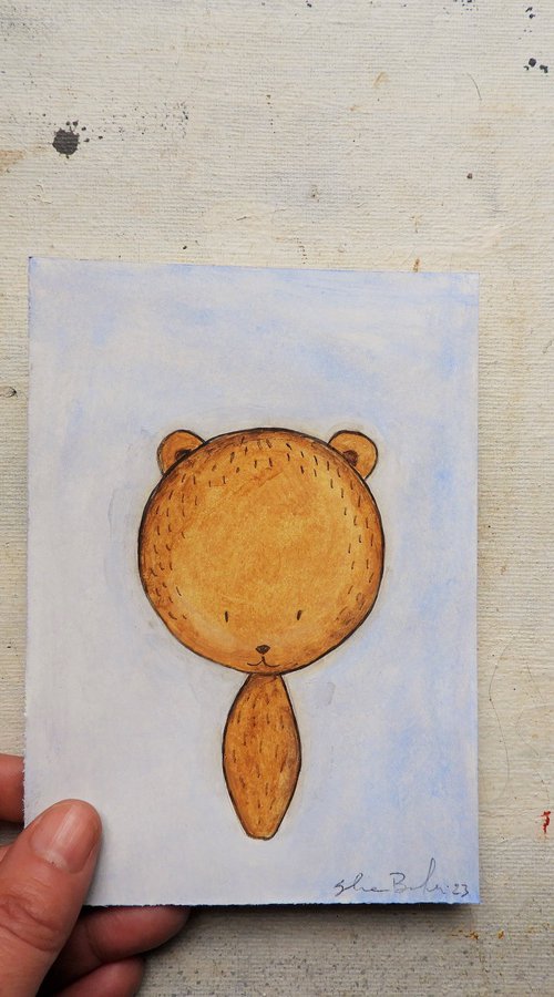 Goghi the teddy bear by Silvia Beneforti