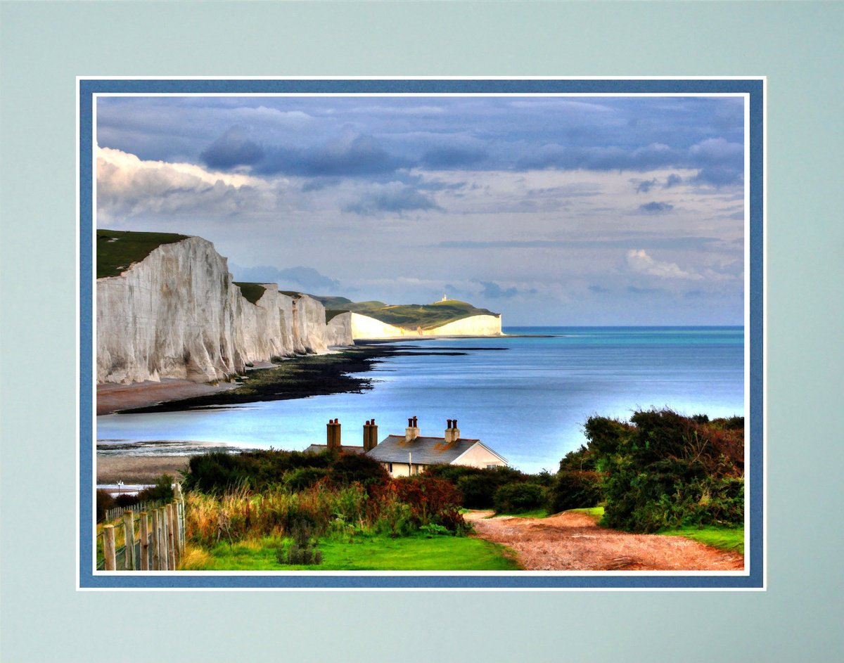 Photorealistic Landscape Photograph By Robin Clarke, 14 X 11", Sussex Seven Sisters Two, Original Artwork