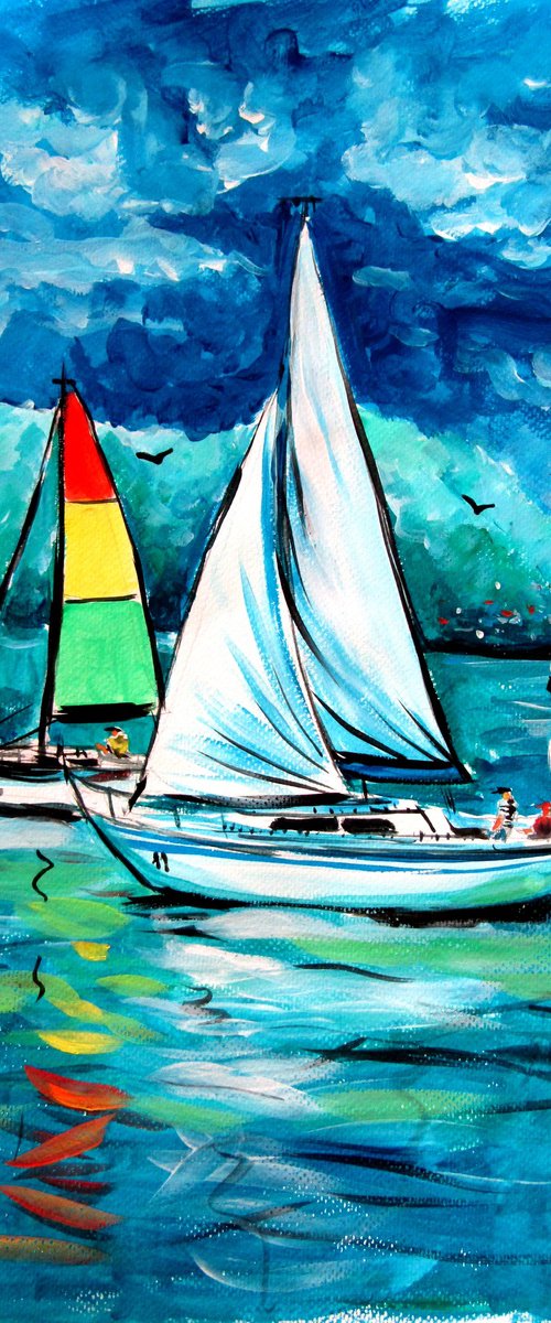 Sailboats on Balaton by Kovács Anna Brigitta