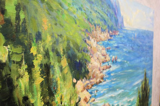 Summer sun over the sea