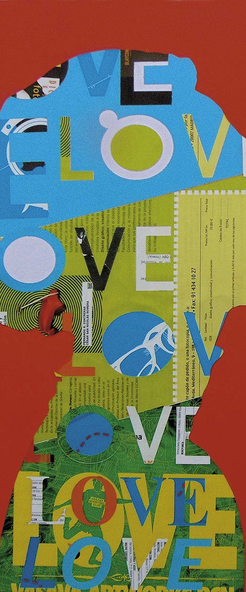 Collage_34_Love_45x45 cm by Manel Villalonga