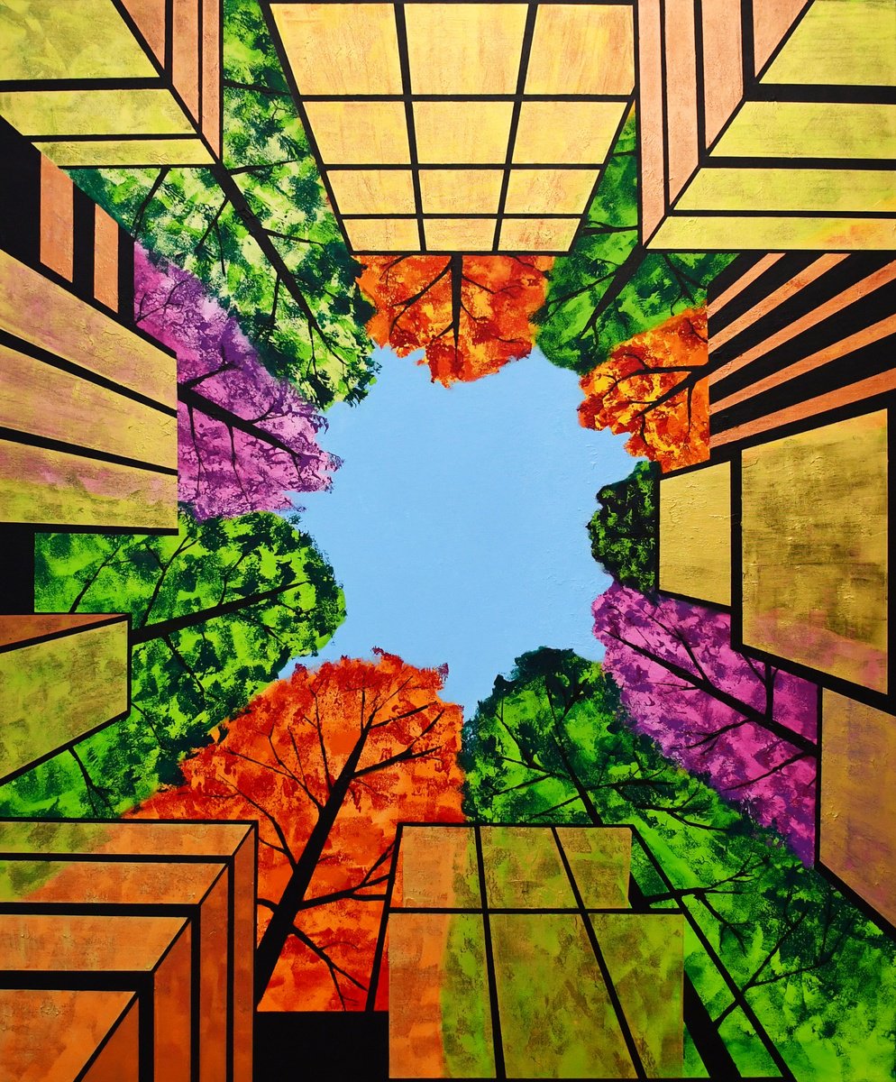 Green Architecture Xiv By Zeljka Paic, 39 X 47, Artwork For Sale On Artfinder