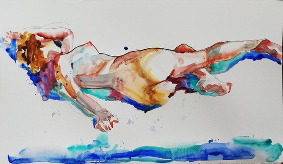 Bather, 56 x 32 cm