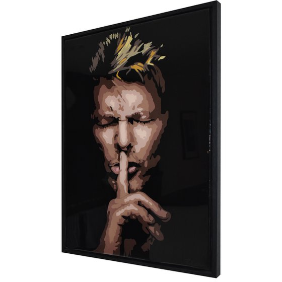 David Bowie framed portrait painting