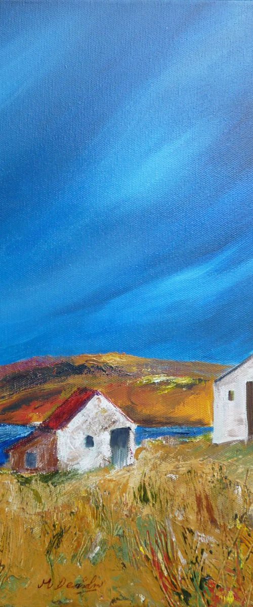 Croft at Loch Seaforth - A Scottish Landscape by Margaret Denholm