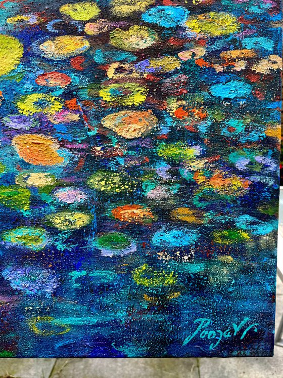 Blue Waterlily Pond (2) - XXL
