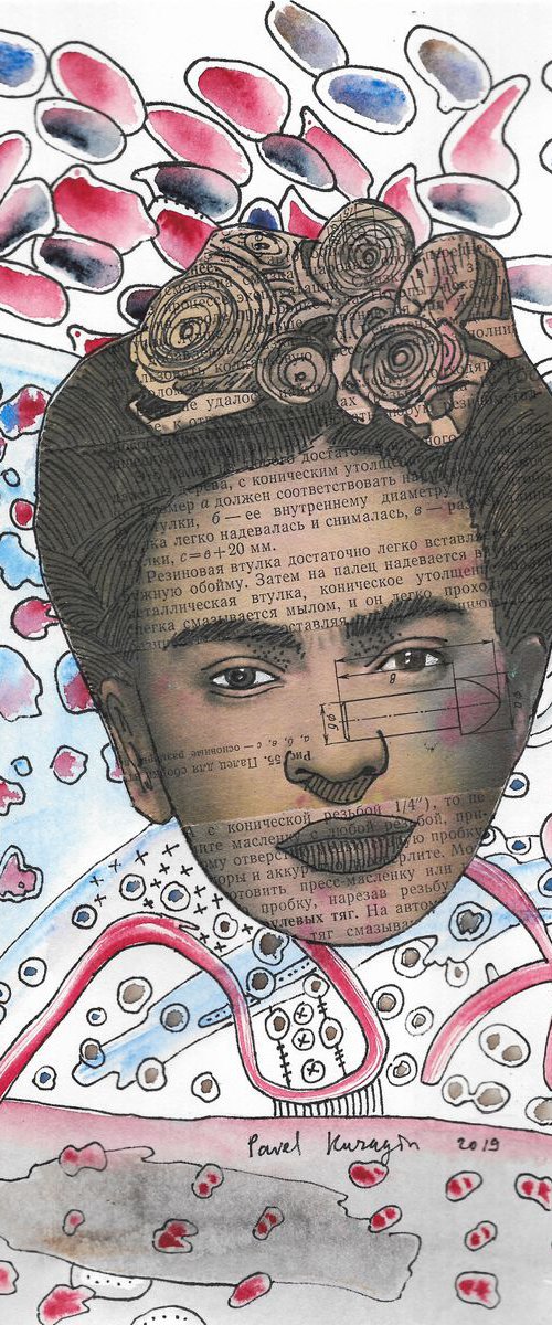 Portrait of Frida Kahlo # 82 by Pavel Kuragin