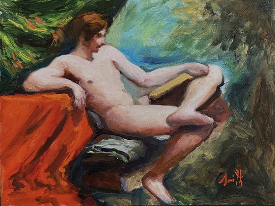 After William Etty Nude Male