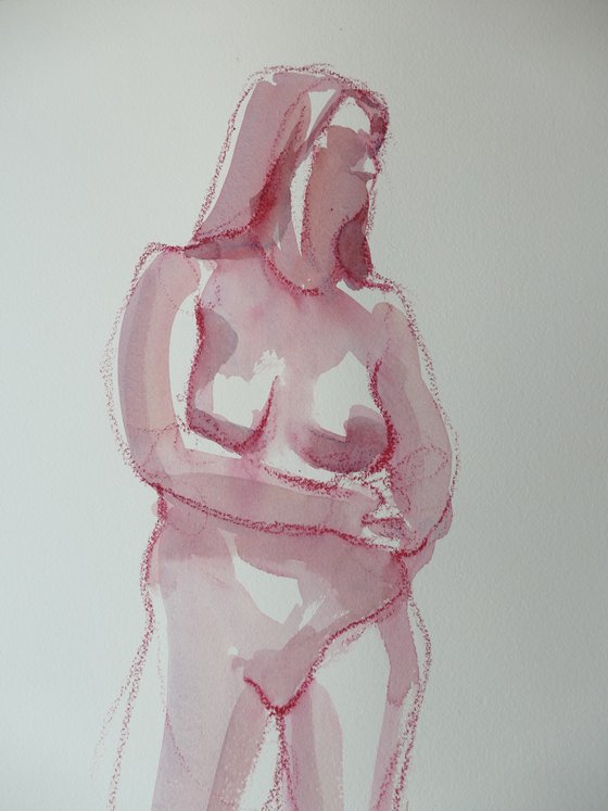 standing female nude