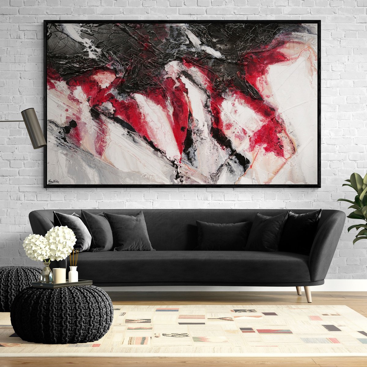 Atomic Jam 200cm x 120cm Textured Abstract Art by Franko