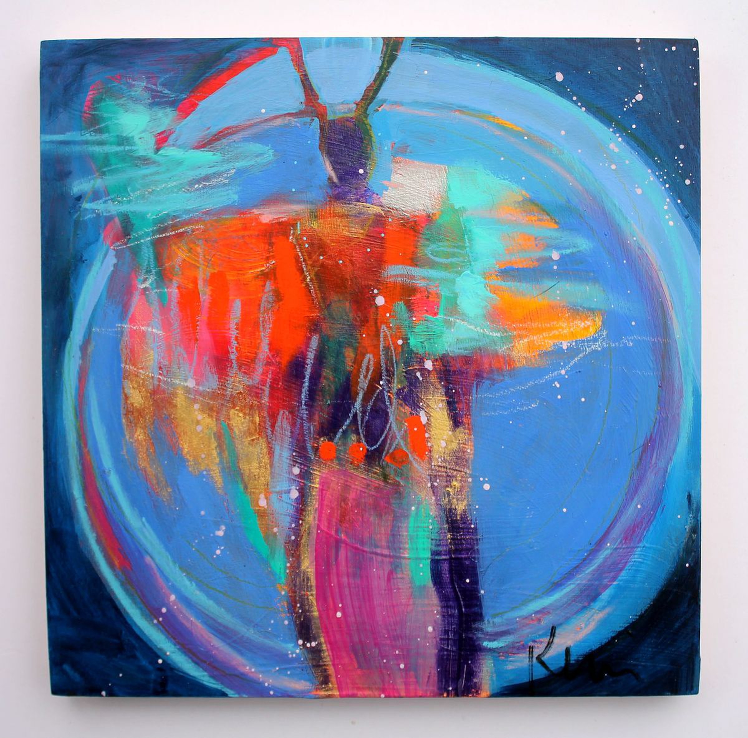 Master Of The Blue Flame 8x8 Small Shamanic Fig Artfinder