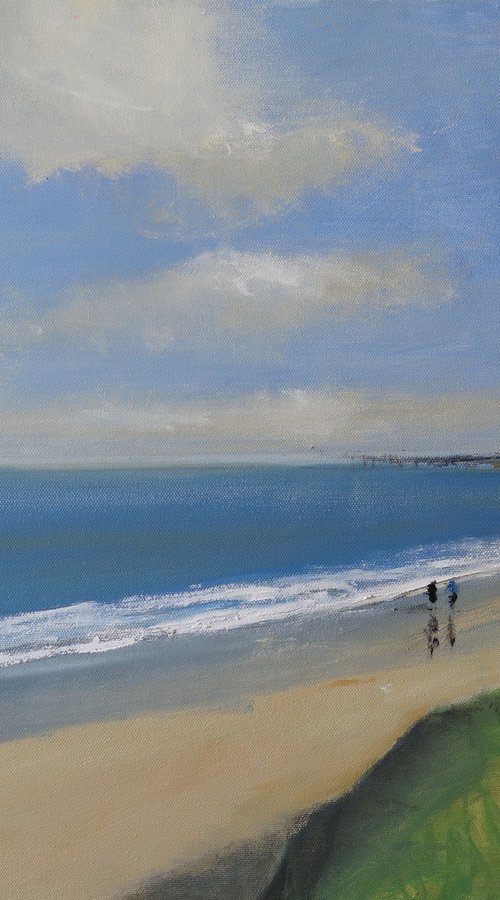 Whitby from Sandsend by Malcolm Ludvigsen