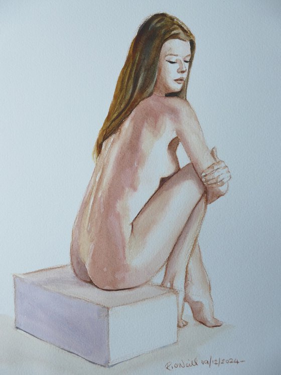 Seated female nude