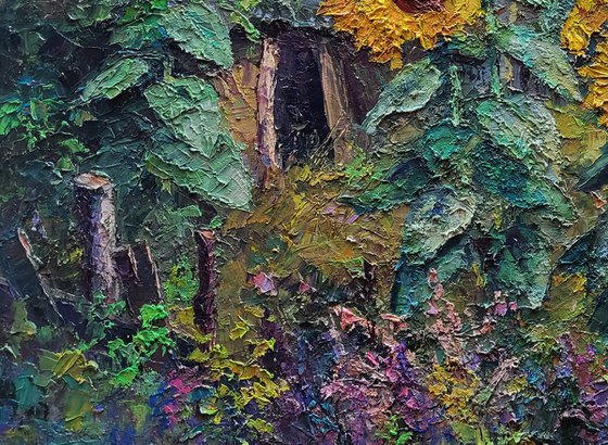 Sunflowers in the garden