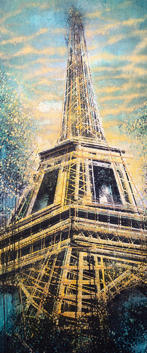 The Eiffel Tower At Sunset by Marc Todd