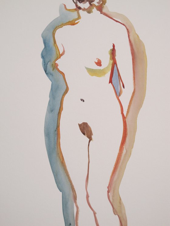 Standing female nude