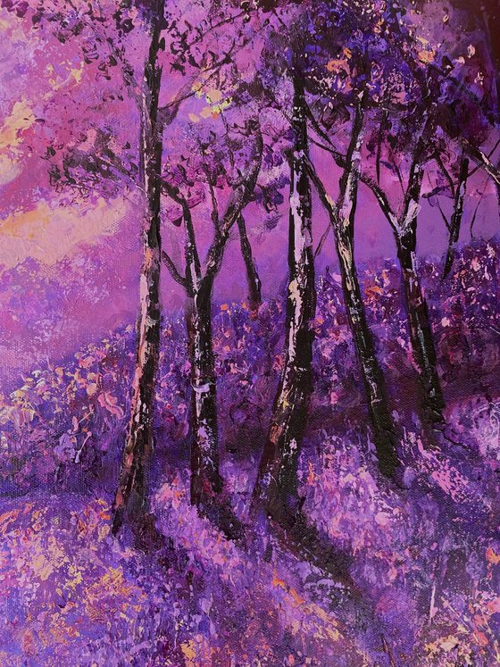 landscape painting -winter Sun