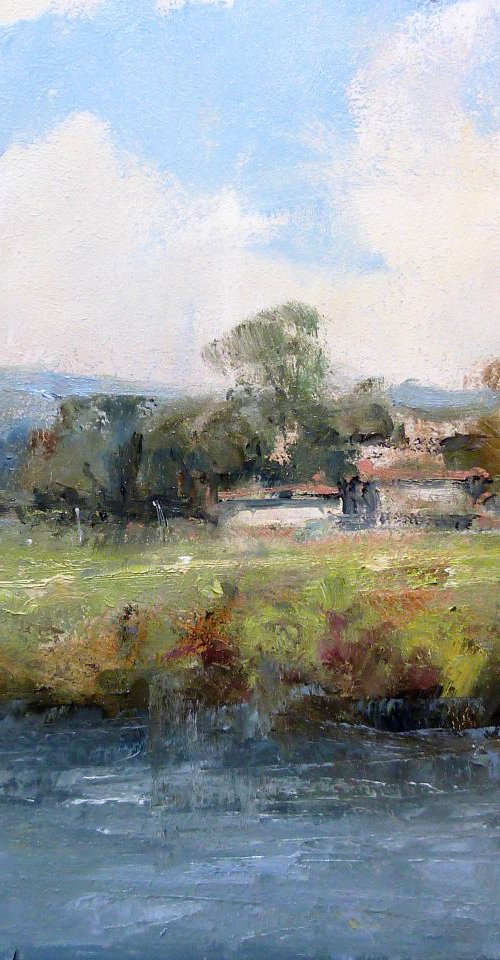 Farm near a Pond by Pascal Giroud