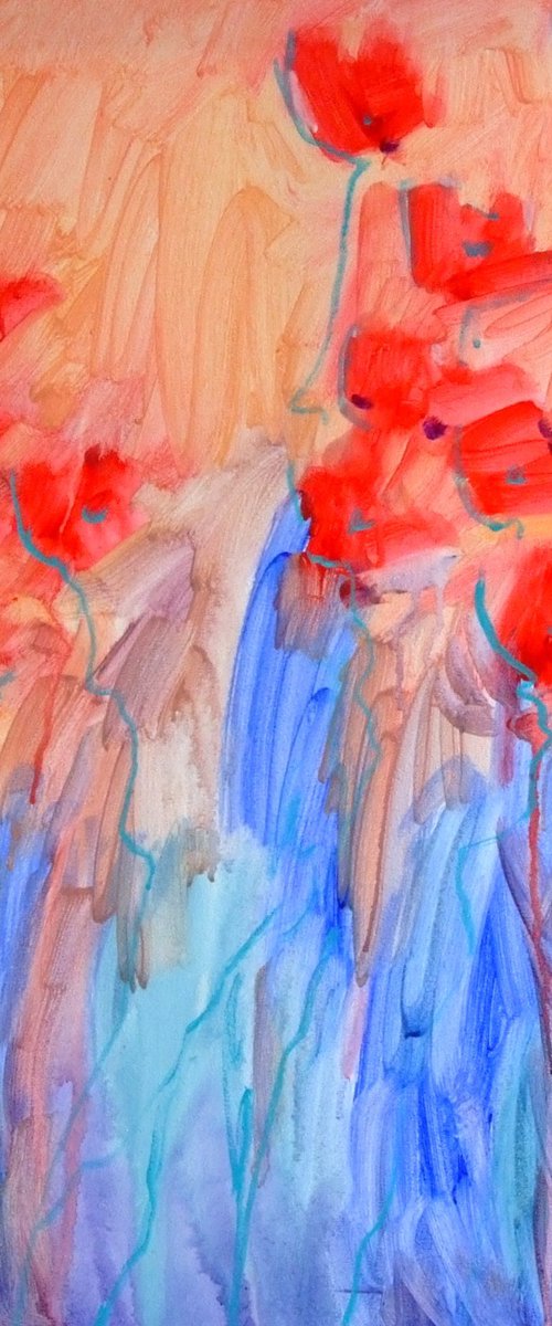 Poppies in Soft Light by Marina Krylova