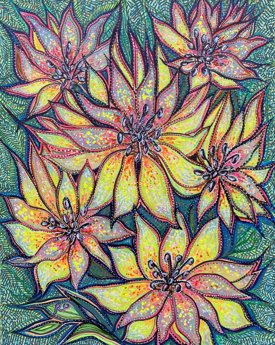  Yellow Flowers By Olga Rokhmanyuk | Roartus, 16 X 20, Artwork For Sale On Artfinder