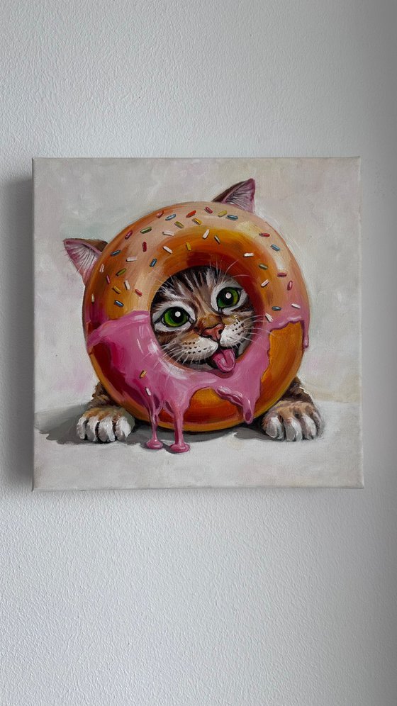 Cat in a Donut