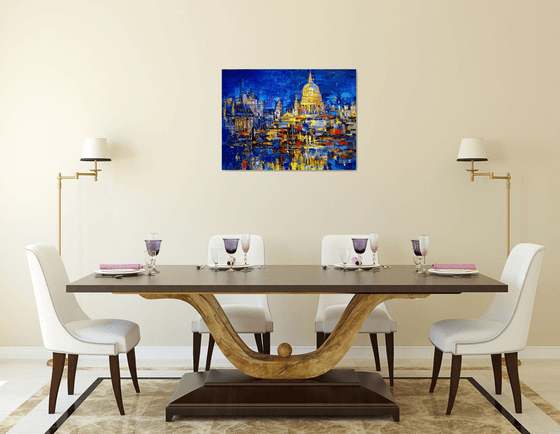 Fog lights over the Thames