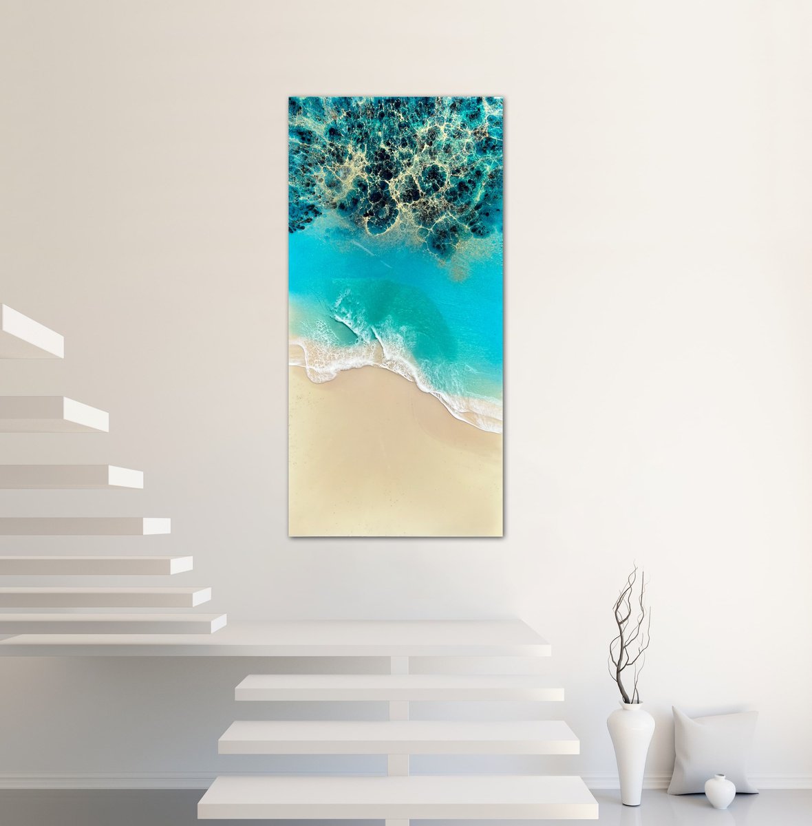 Photorealistic Landscape Painting By Ana Hefco, 24 X 48, Learning To Fly, Original Artwork