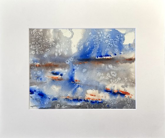 Summer rain Abstract landscape