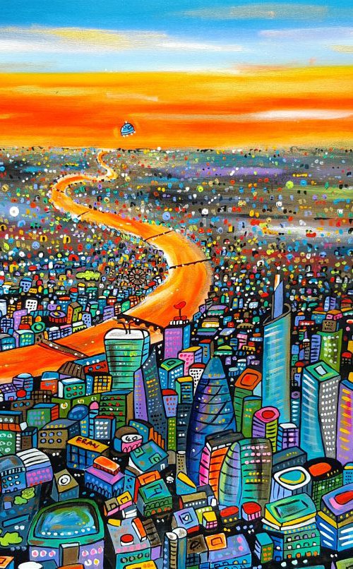 New Orange River London  (Commission) by Maria Luisa  Azzini