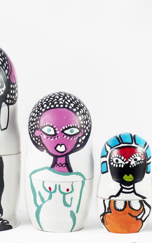 Set Of Hand painted Russian Dolls by Georgia  Sawers