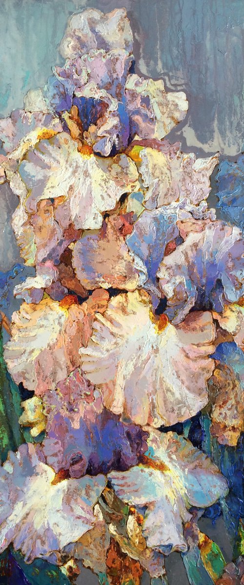 Flowers on a gray background. by Andriy Vutyanov