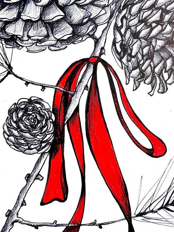 FESTIVE PINECONE BRANCH