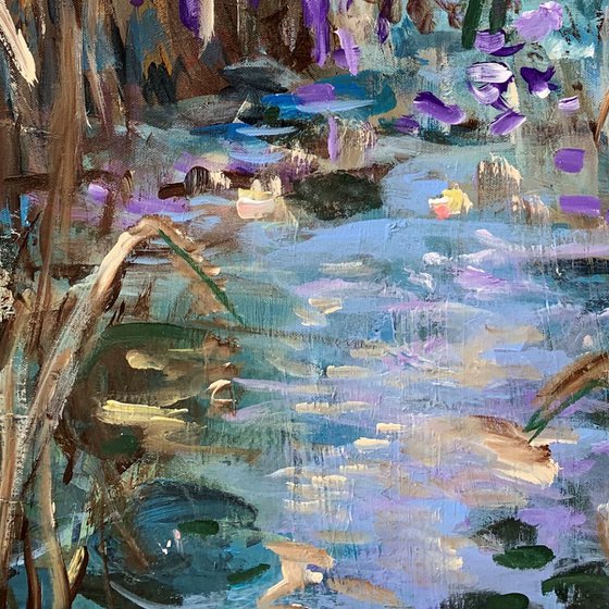 Irises at the pond
