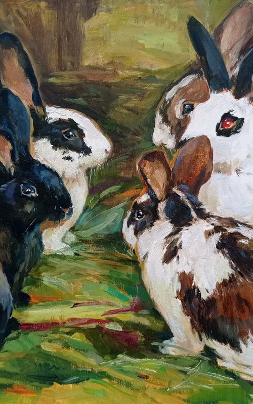 Rabbits. Soft creatures by Elena Utkina