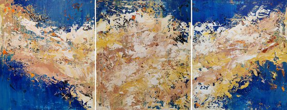 255x100cm. / Abstract triptych / Abstract 2183