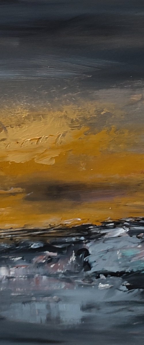La nuit approche, en bord de mer by ÂME SAUVAGE