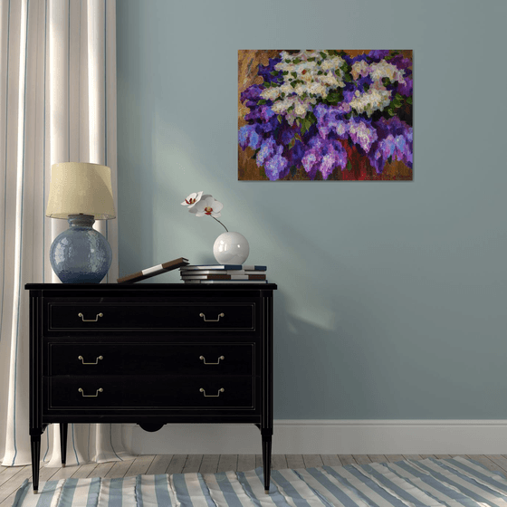 Abstract painting - Lilacs painting #2