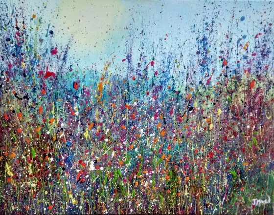 Chasing rainbows - meadow painting