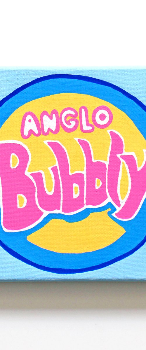 Anglo Bubbly Bubblegum Pop Art on Canvas by Ian Viggars