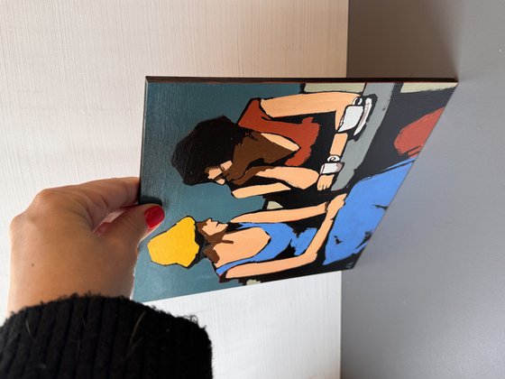 Woman in Yellow Hat - Original Painting Small